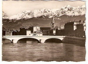 Les quais de l'Isere, le pont Marius-Gontard 1950