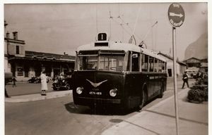 Gare de Grenoble, autobus Berliet 1950