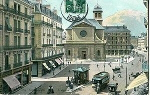 Tramway grenoblois, rue Félix Poulat 1905
