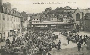 MORLAIX, le Marché aux Légumes et la Poissonnerie 1900