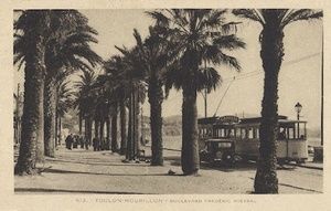Tramway Toulon-Mourillon, Bd Frédéric Mistral, vers 1930 1930
