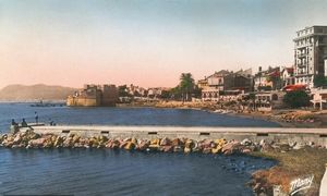 La nouvelle jetée de l'Eygoutier et la plage du Lido 1954