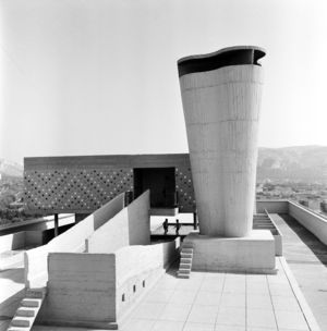 Le toit de La Cité Radieuse, Le Corbusier 1964