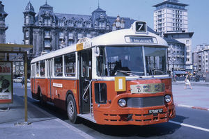 Ligne 7 Bus CTS sur la place 1969