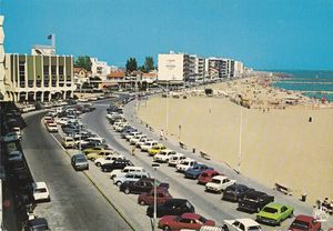 Parking devant la plage 1970