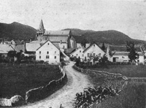 Entrée du village d'Autrans 1900