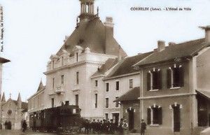 Arrêt de la Gare de Corbelin, Hôtel de Ville 1910