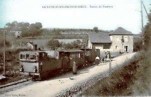 La Bâtie Montgascon, arrêt d'Évrieu du Tramway, le Pinguely 1910