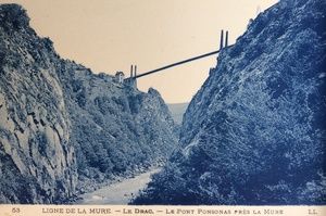Pont de Ponsonnas, ligne de la Mure 1900