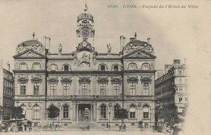 Façade de l'Hôtel de Ville, Lyon 1910