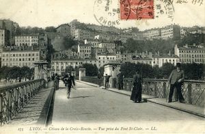 Côteau de la Croix-Rousse, vue du Pont St-Clair 1907
