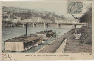 Quai sur le Rhône, le Pont Saint-Clair, la Croix-Rousse 1905