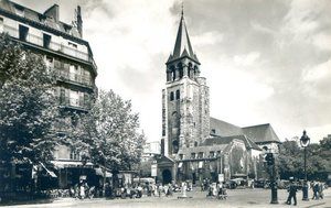 la place et l'église St Germain des Près 1950