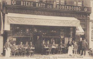 Brasserie Lipp, boulevard St Germain des Près 1913