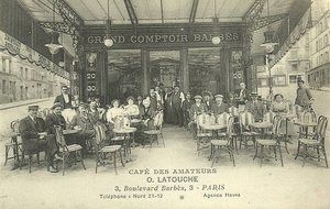 Café des Amateurs, boulevard Barbès 1910