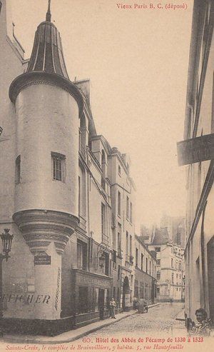 rue Hautefeuille, Hôtel des Abbés de Fécamp 1900