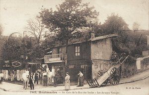 Au coin de la rue Lamarck et la rue du Mont Cenis 1900