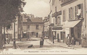 Place du Tertre (coin Norvins), Montmartre 1900