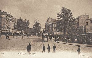 Tramway Place Pigalle, Montmartre 1900