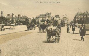 Sur le Pont Neuf, Paris 1900