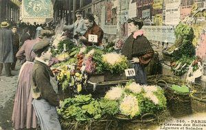 Le Carreau des Halles, légumes et salades 1900