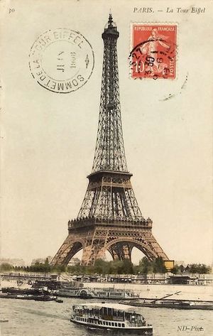 Vue sur la Tour Eiffel 1908