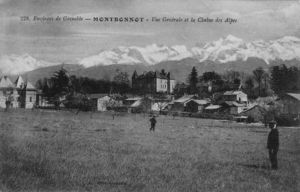Montbonnot : vue générale et la chaîne des Alpes 1900