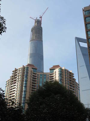 construction de la grande tour de Shanghai 2014