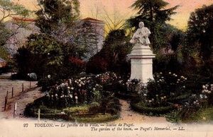Jardin de la Ville, statue de Puget 1920