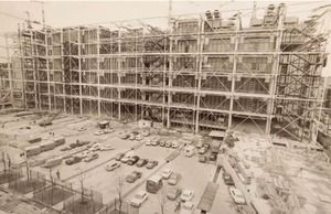 Centre Beaubourg, Georges Pompidou, en travaux  1976
