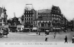 Place Blanche, publicité grand format murale 1900