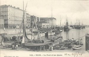 Les quais du port de Nice 1903