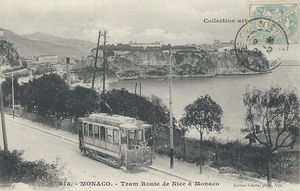 Tram route de Nice à Monaco 1905