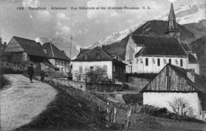 Allemond, vue Générale et les Grandes Rousses 1910