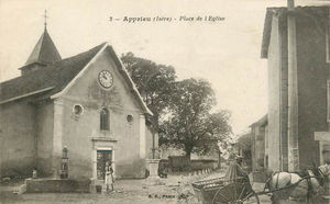 Apprieu, Place de l'Eglise 1915