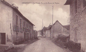 ARANDON, LA GRANDE RUE & LA ROUTE DE MEPIEU 1910