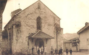 AUBERIVES en ROYANS, la Vieille Eglise 1900