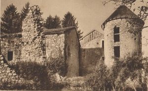 PONTCHARRA sur Bréda: ruine du château où naquit le chevalier BAYARD 1895