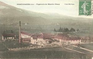 PONTCHARRA, "Papeterie de Moulin-Vieux" 1909