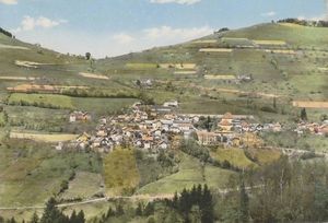 Les Adrets, vue sur le village et le col d´Hurtières 1940