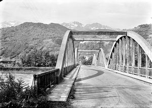 Le pont de Brignoud sur l'Isère 1940