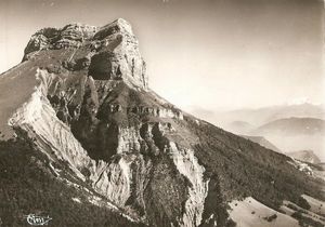 Vue de La Dent de Crolles, et le Mont Blanc 1950