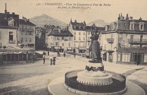 Chambéry : Place du Centenaire et Pont du Reclus 1900