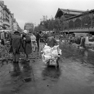 Les Halles centrales de Paris, le marché aux fleurs 1967