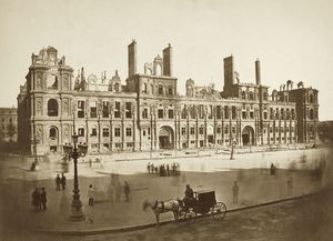 Hôtel de Ville, après l’incendie lors de la Commune de Paris, 1871 1880