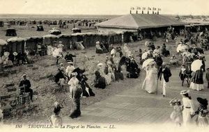 Trouville, La plage et les Planches. 1899