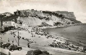 Cassis, la plage 1960