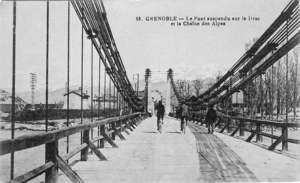 Le Pont suspendu sur le Drac 1900