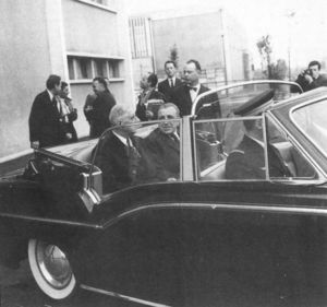 Visite du CENG par le Général De Gaulle en 1960 en compagnie de Louis Néel 1960