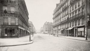 Vue depuis le boulevard Raspail, vers la gare. 1880